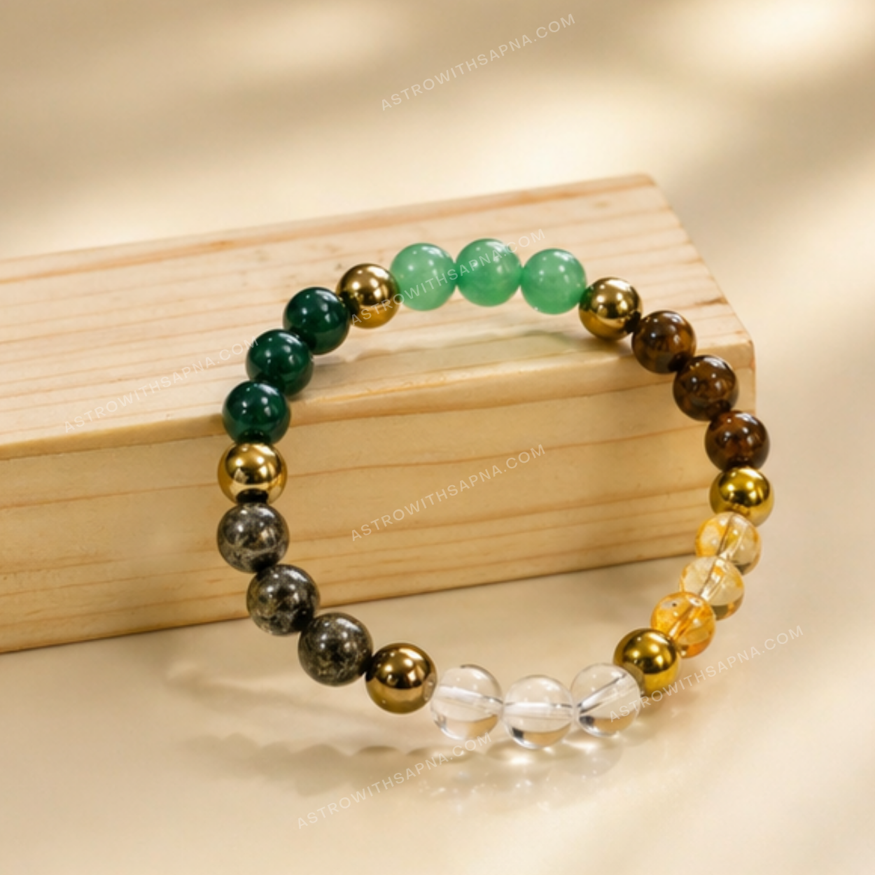 Dhan Yog Bracelet for Wealth & Success | 7 Chakra Healing Crystal Bracelet – Natural Multi-Gemstone Energy Balance Bracelet