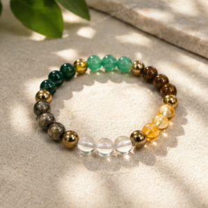 dhan yog bracelet for wealth & success | 7 chakra healing crystal bracelet – natural multi gemstone energy balance bracelet