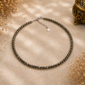 hematite beaded necklace – natural grounding crystal chain