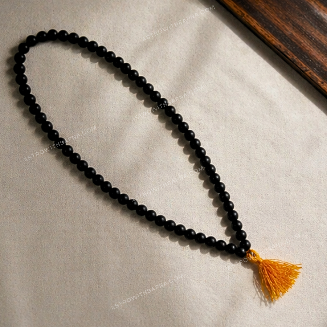 Black Onyx Mala (108 Beads) – Protection, Focus & Meditation Necklace