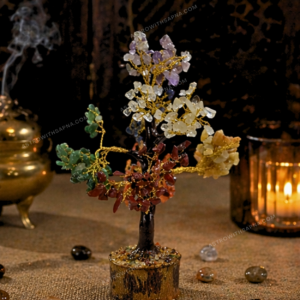 7 Chakra Crystal Tree – Healing Gemstone Bonsai for Wealth, Positivity & Balance