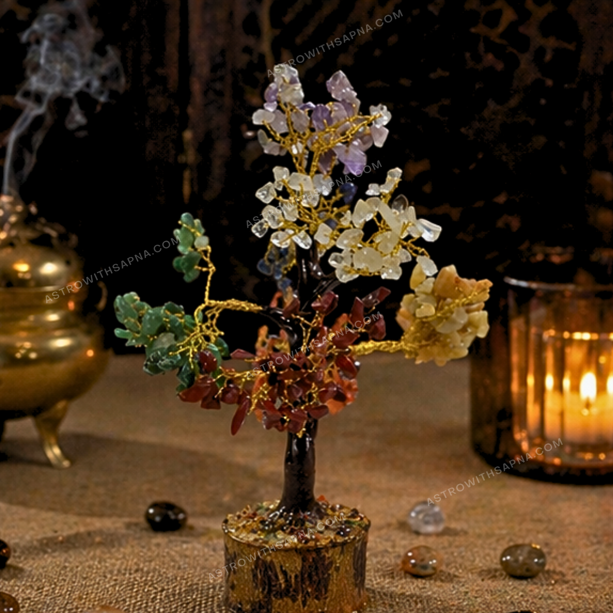 7 Chakra Crystal Tree – Healing Gemstone Bonsai for Wealth, Positivity & Balance